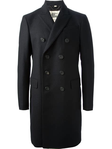 mens burberry double breasted overcoat|burberry men's overcoat sale.